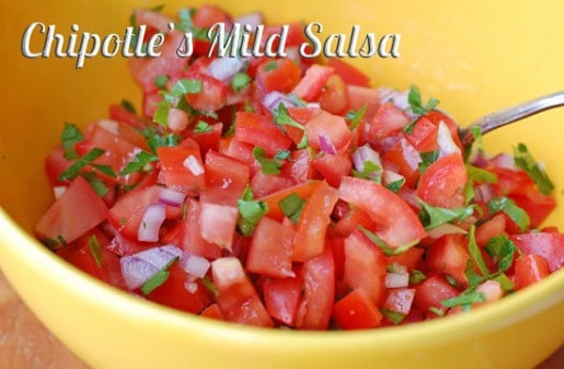 Chipotle Salsa Recipe
 Copycat Recipe Chipotle’s Corn Salsa and Mild Salsa