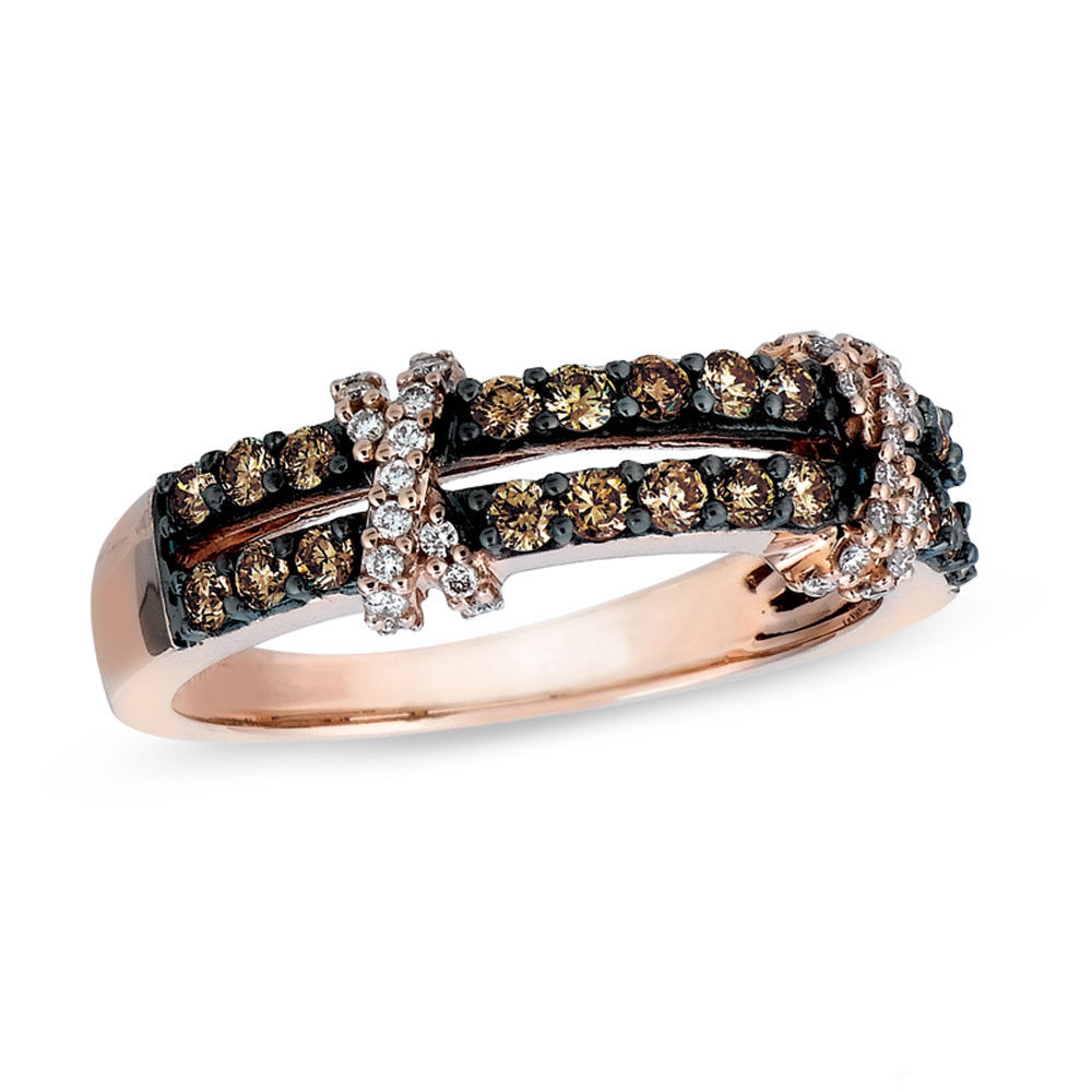 Chocolate Diamond Engagement Ring
 Rose Gold 0 50Ct Chocolate Diamond Engagement Ring