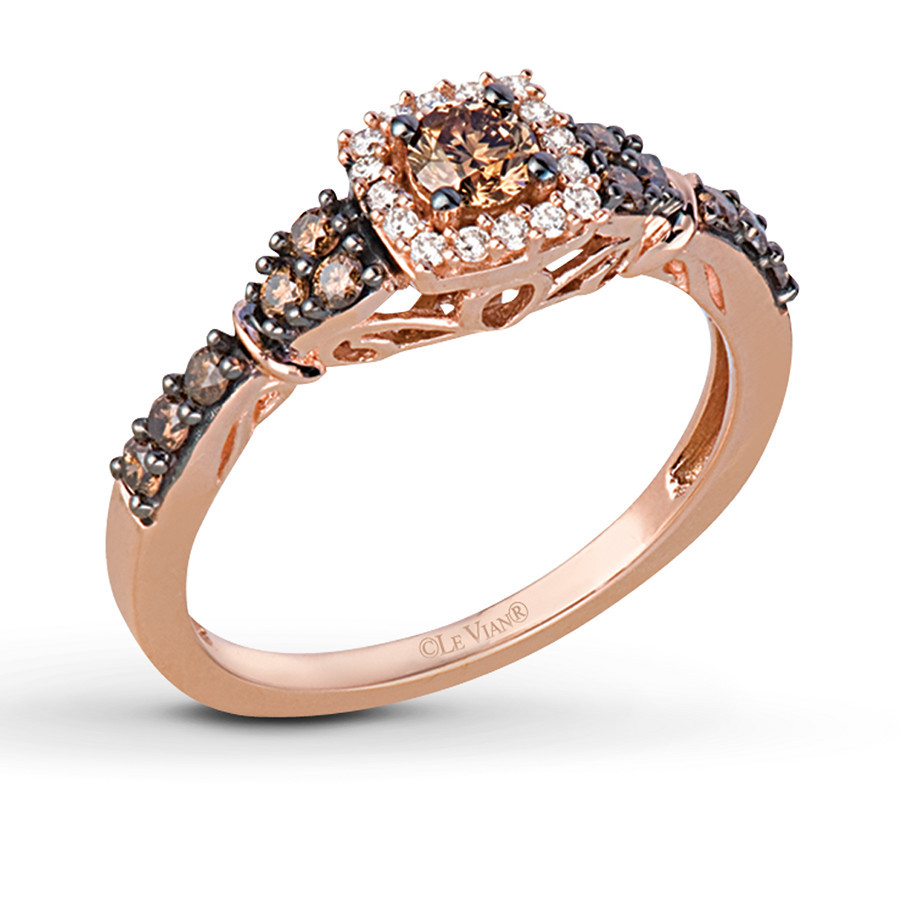 Chocolate Diamond Engagement Ring
 Le Vian Chocolate Diamonds 1 2 ct tw Ring 14K Strawberry