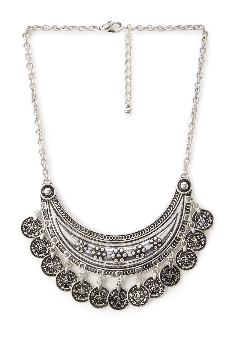 Choker Necklace Forever 21
 Lyst Forever 21 Boho Coin Necklace in Metallic