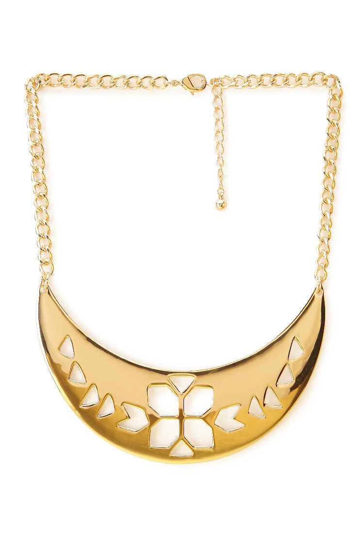 Choker Necklace Forever 21
 Forever 21 Southwest Bound Cutout Necklace in Gold