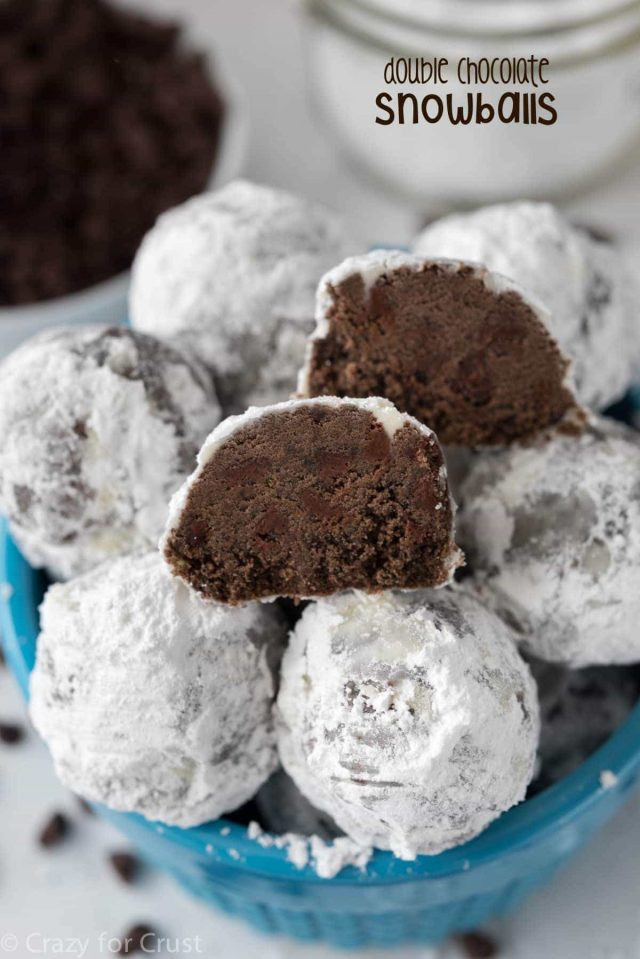Christmas Ball Cookies
 Double Chocolate Snowball Cookies Crazy for Crust