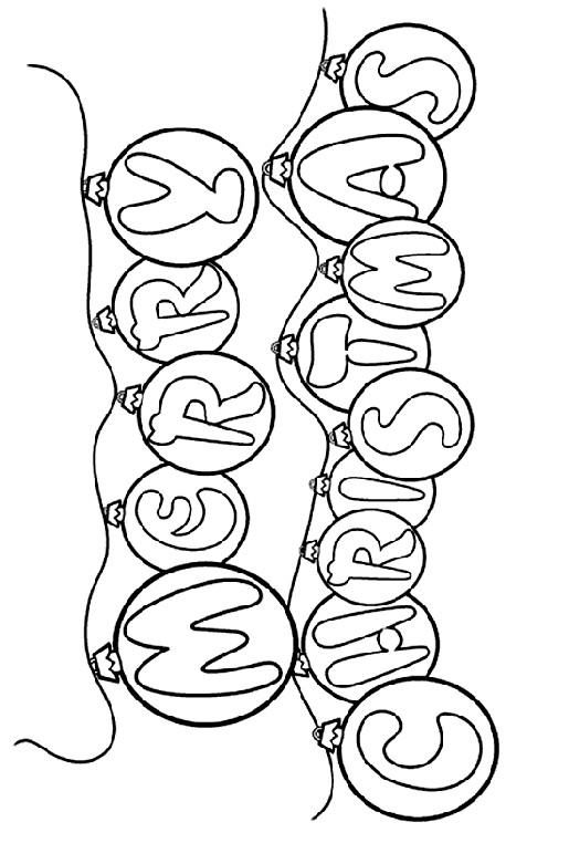 Christmas Coloring Pages Printable
 Christmas Sign Coloring Page