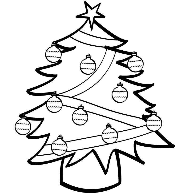 Christmas Coloring Sheets For Kids
 Free Printable Christmas Tree Coloring Pages For Kids