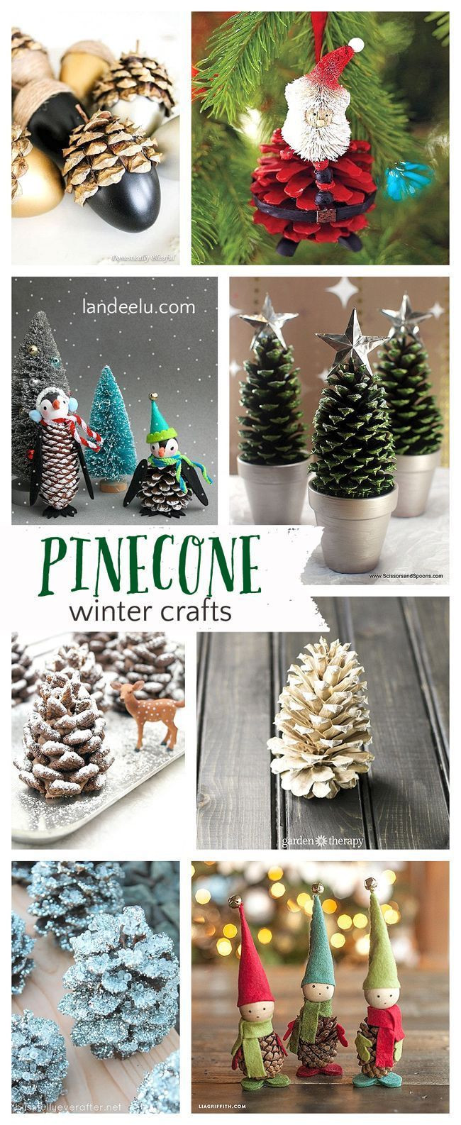 Christmas Craft Decor Ideas
 Pretty Winter Crafts using Pinecones