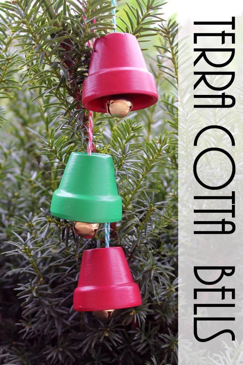Christmas Decoration Craft Ideas
 Terra Cotta Bells DIY Christmas Ornaments
