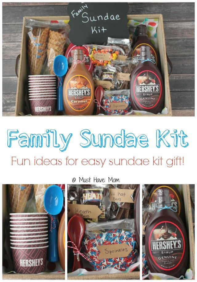 Christmas Gift Ideas For A Family
 DIY Family Sundae Kit idea Perfect for neighbor t
