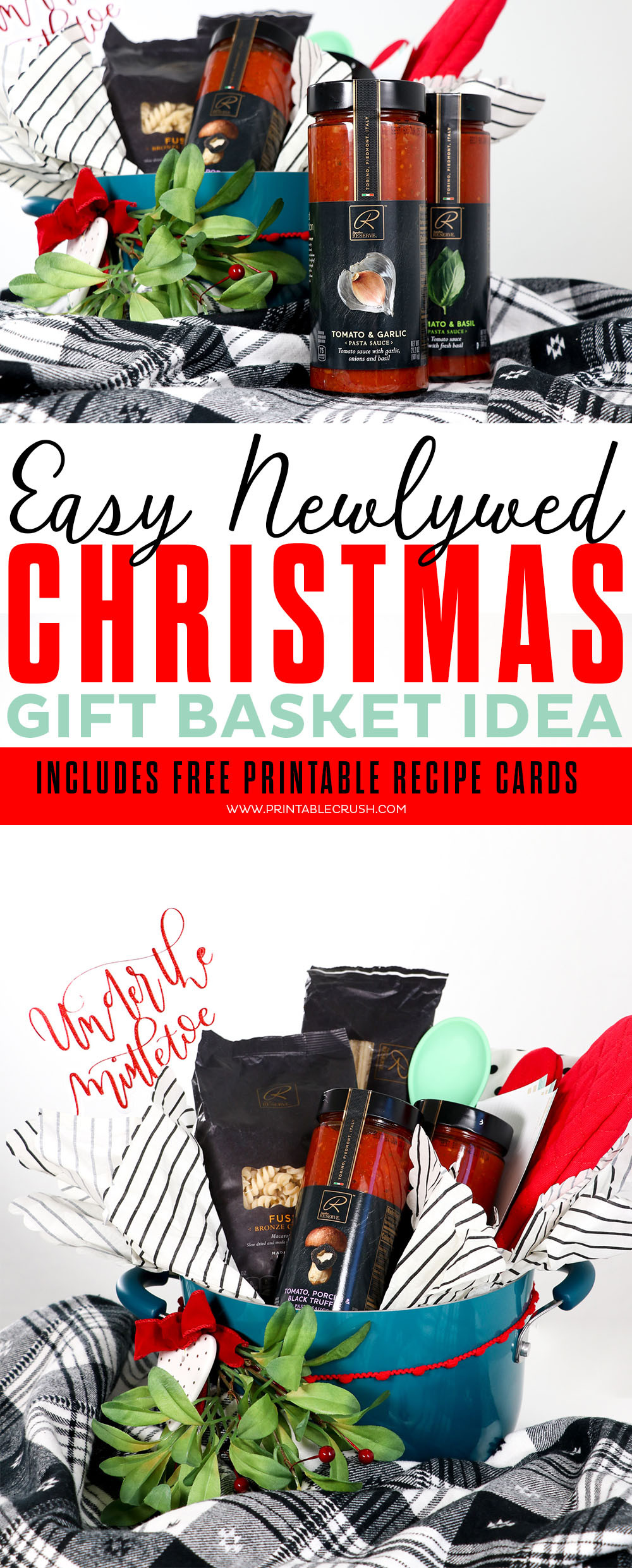 Christmas Gift Ideas For Newly Weds
 Newlywed Christmas Gift Basket Idea Printable Crush
