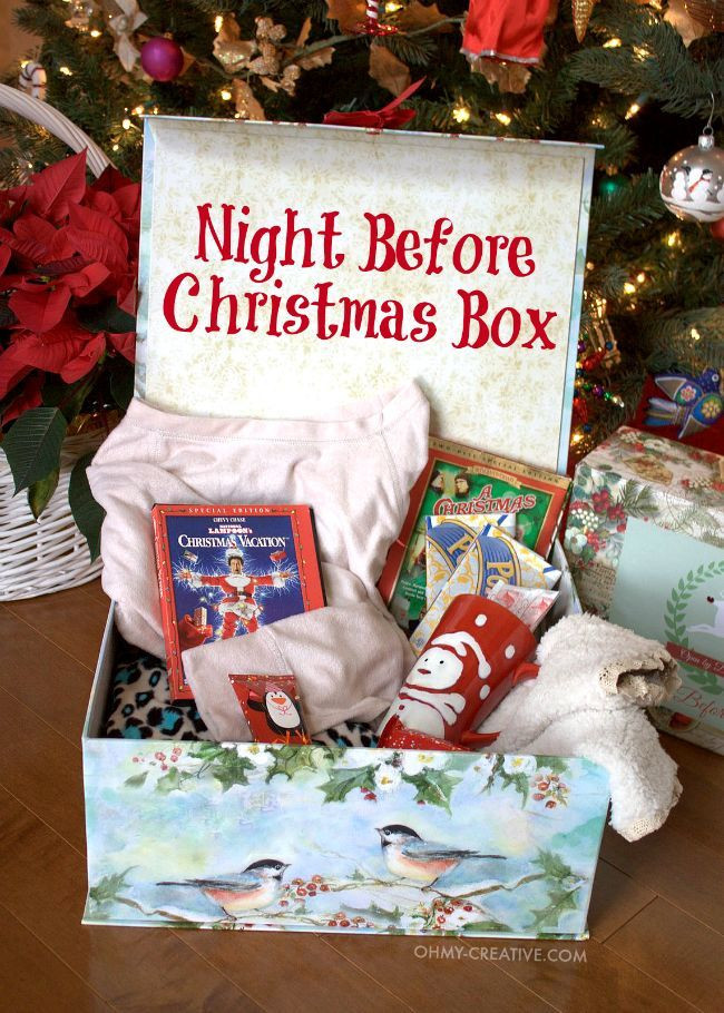 Christmas Gift Ideas For The Whole Family
 Night Before Christmas Box With Free Printable Label