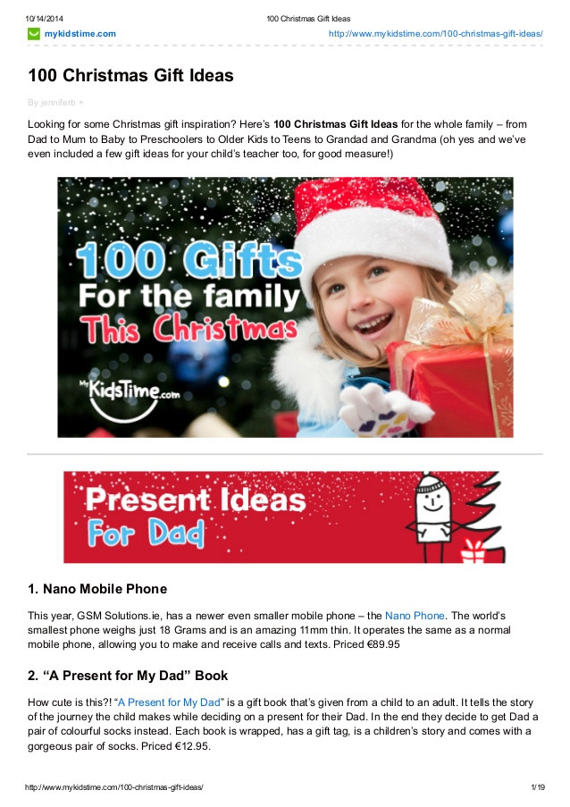 Christmas Gift Ideas For The Whole Family
 100 Christmas Gift Ideas for the whole Family