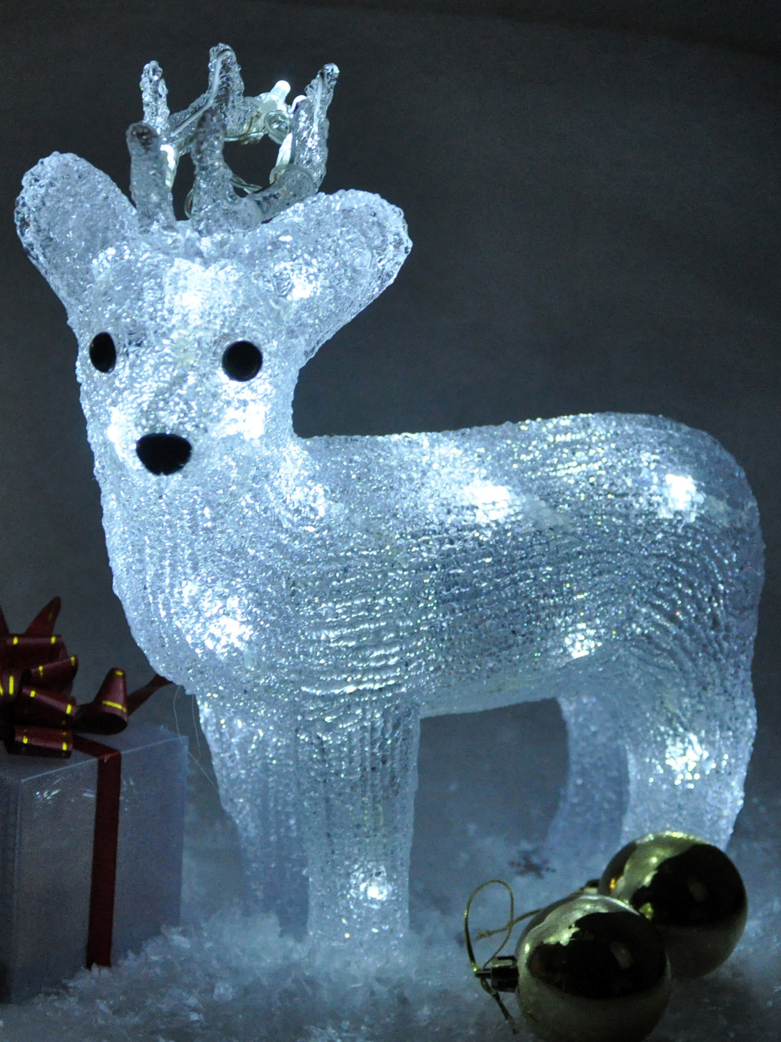 Christmas Light Decorations Indoor
 Light Up Reindeer Acrylic Crystal Effect Christmas
