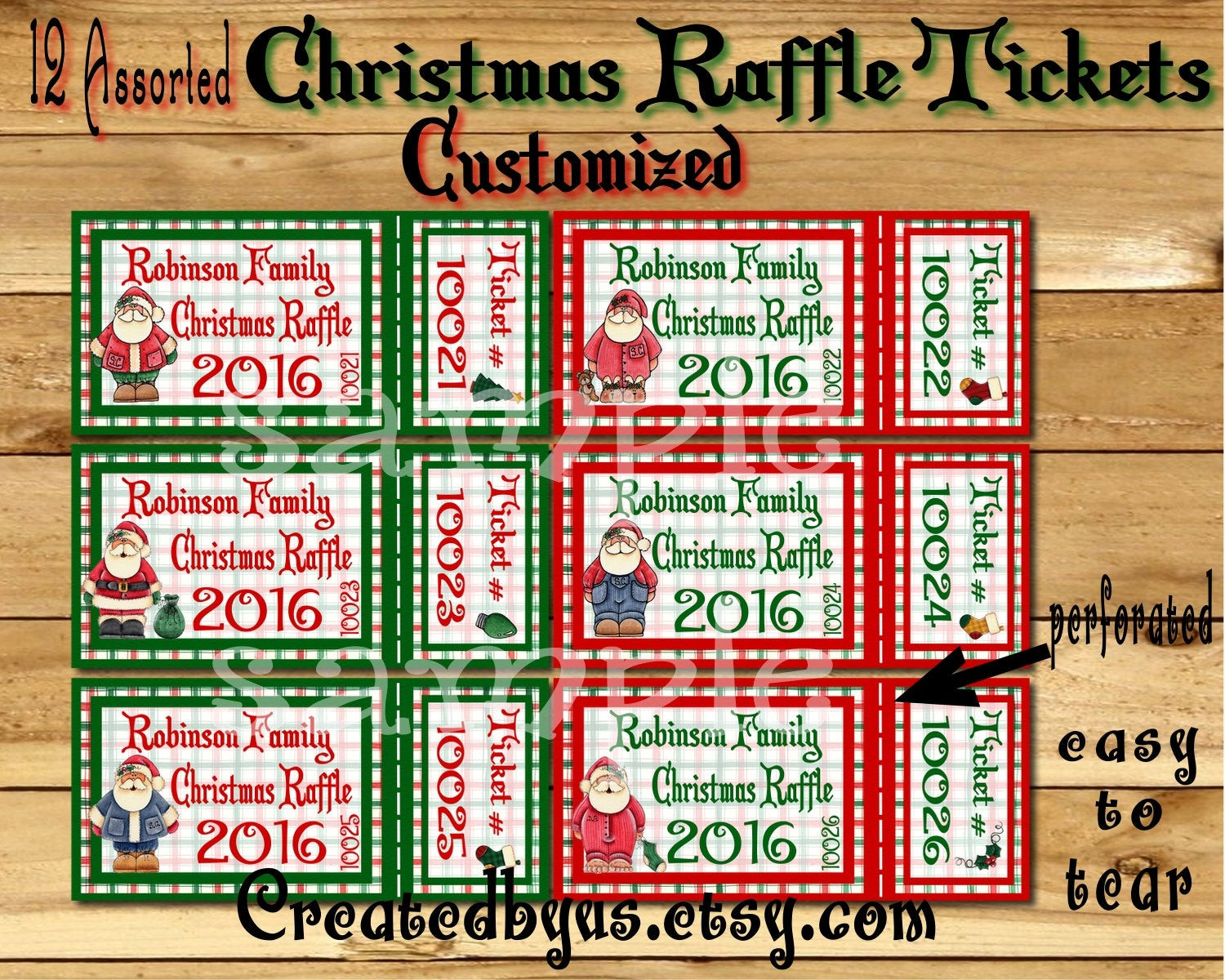 Christmas Party Door Prizes Ideas
 Christmas Party raffle tickets Holiday prize raffle tickets