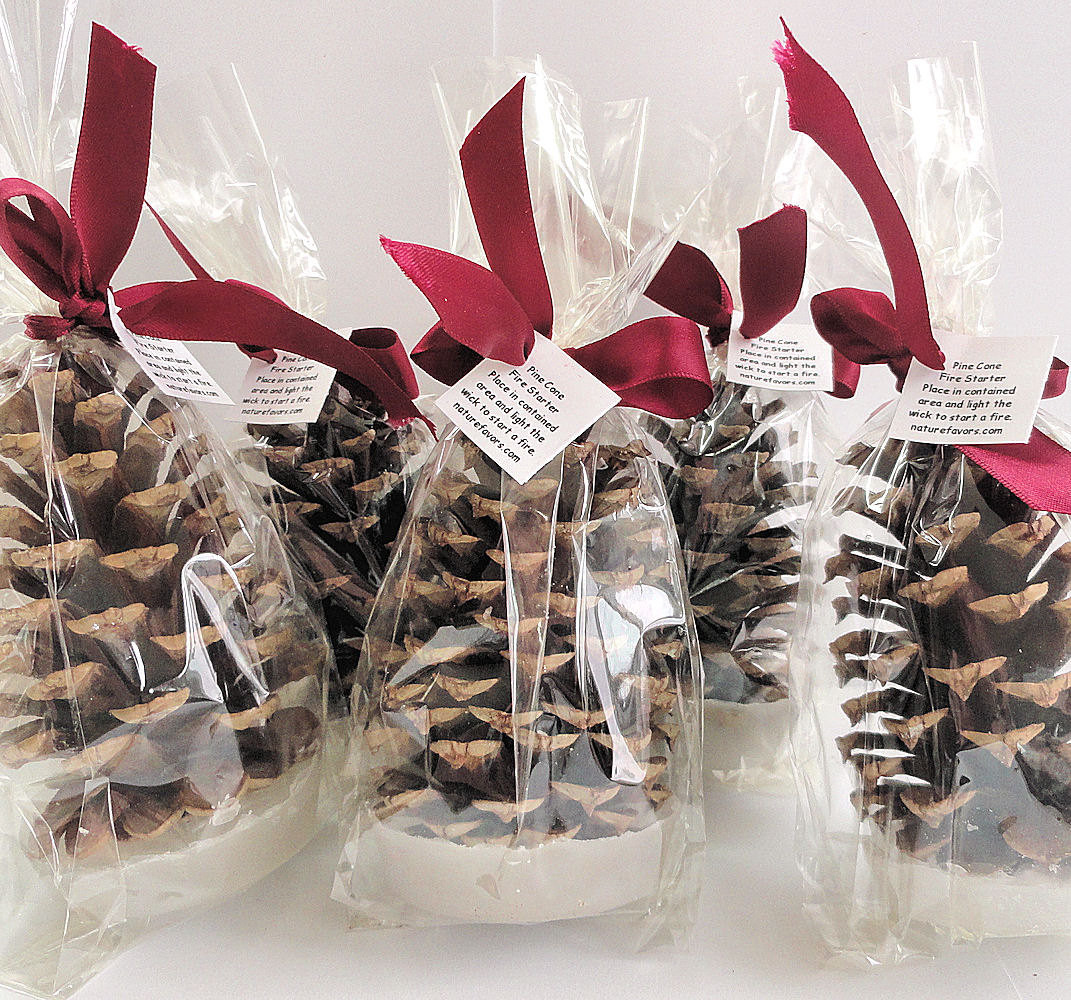 Christmas Wedding Favors
 25 Pine Cone Fire Starter Christmas Party Favors Holiday
