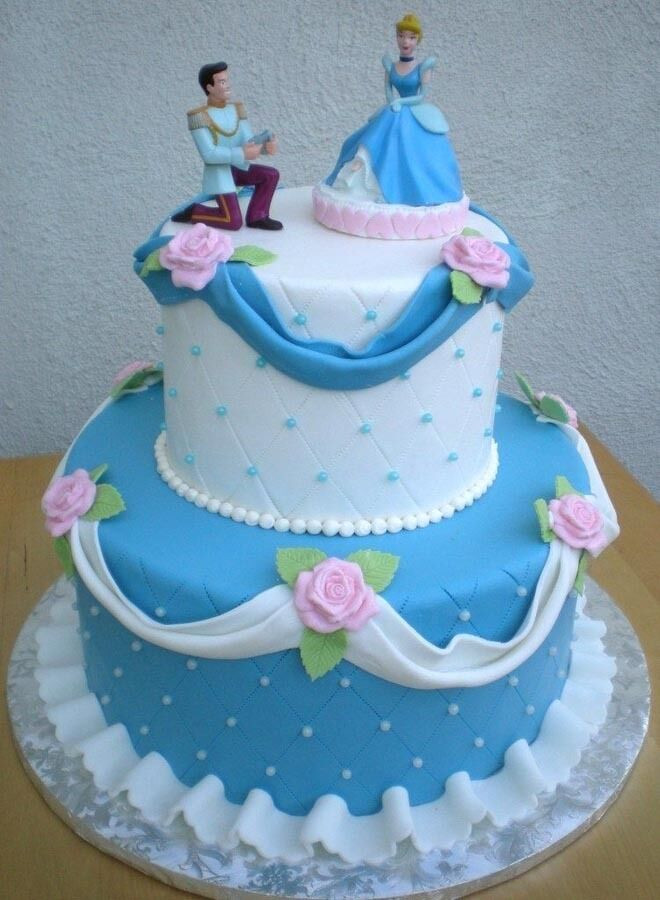 Cinderella Birthday Cake
 DecoPac Disney Cinderella & Prince Charming Cake Figures