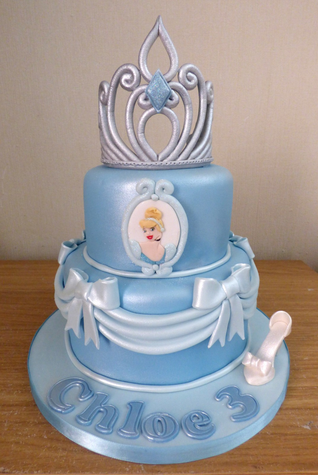 Cinderella Birthday Cake
 2 Tier Cinderella Princess Tiara Birthday Cake Susie s Cakes