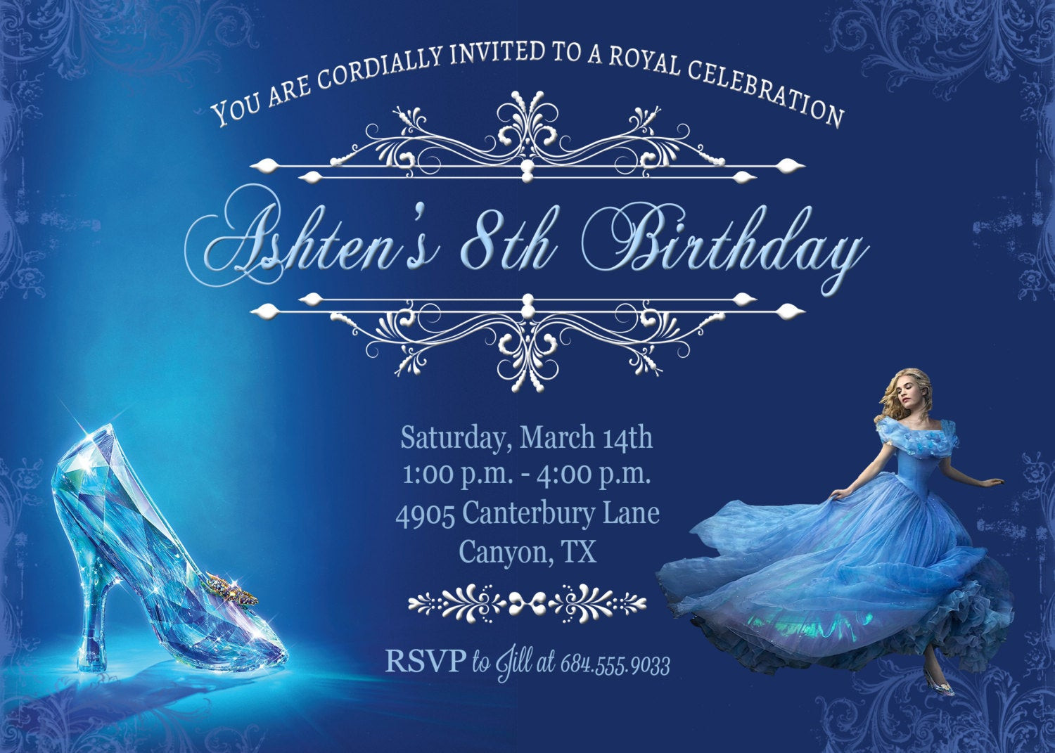 Cinderella Birthday Invitations
 Cinderella Invitation Cinderella Party by BelleAmitieDesigns