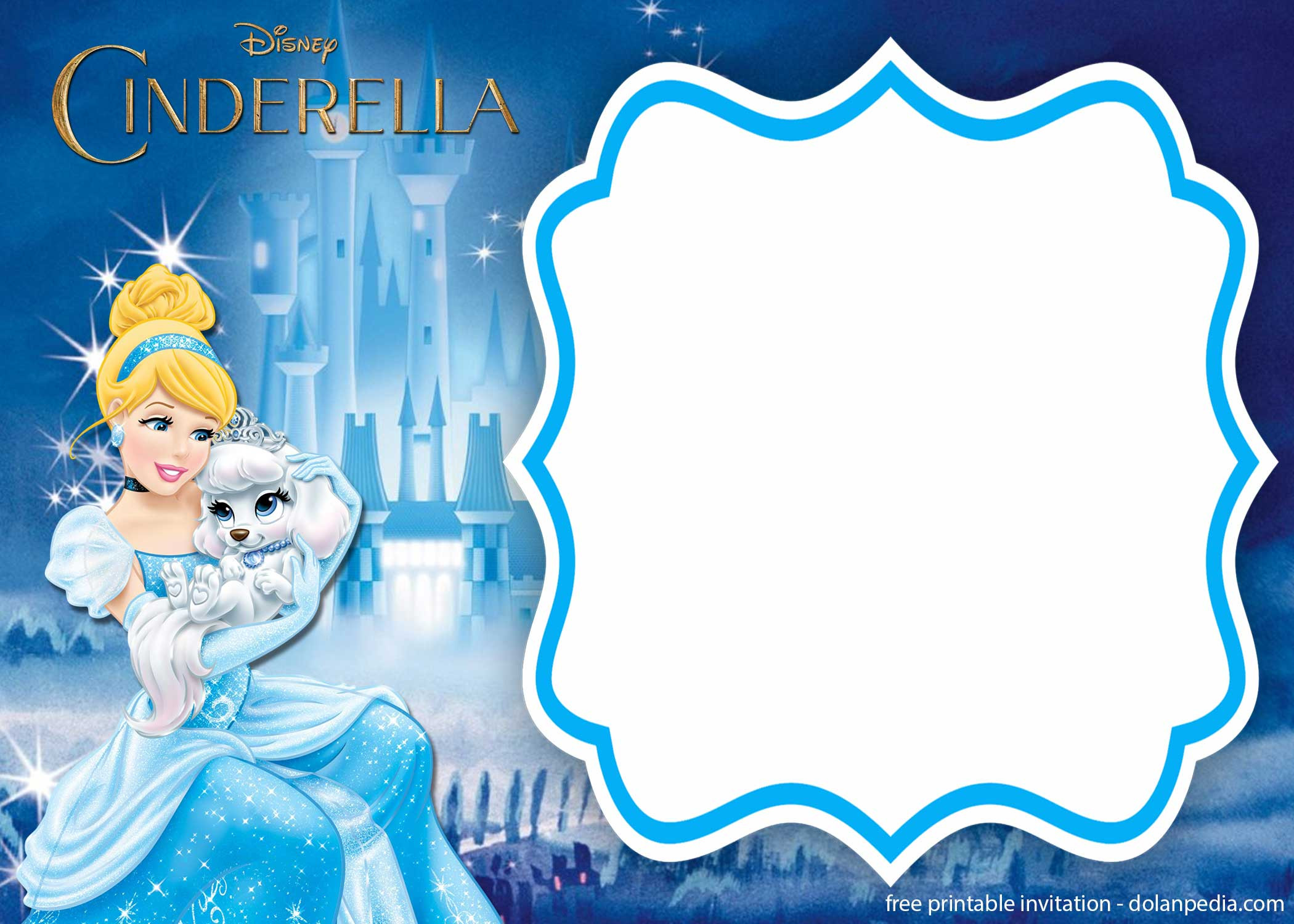 Cinderella Birthday Invitations
 FREE Printable Cinderella Royal Invitation Templates