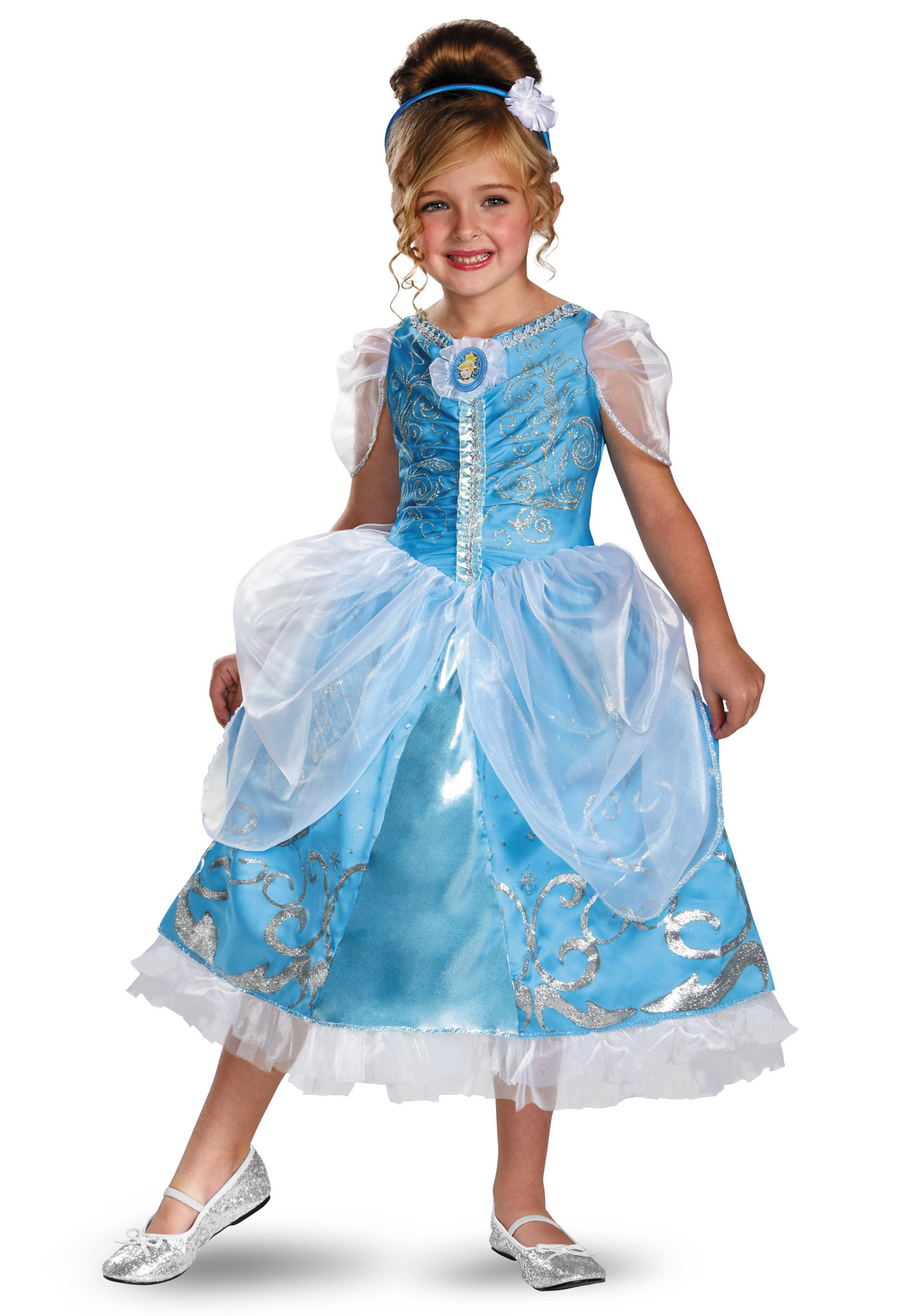 Cinderella DIY Costumes
 Girls Cinderella Sparkle Deluxe Costume