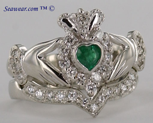 Claddagh Wedding Ring
 Claddagh diamond engagement ring