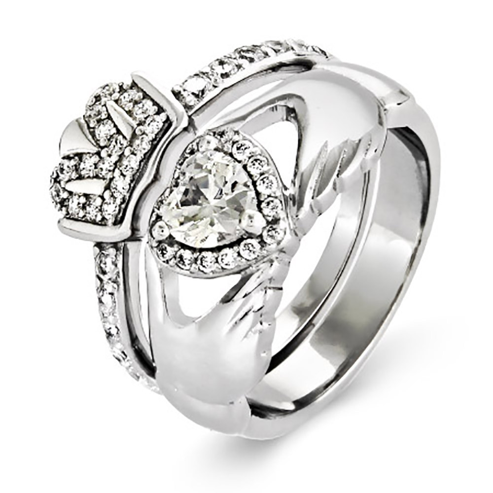 Claddagh Wedding Ring
 Elegant claddagh engagement and wedding ring sets Matvuk