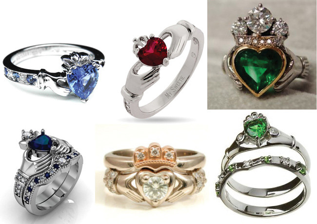 Claddagh Wedding Ring Sets
 Claddagh Rings Perfect For Bridal And Sapphires
