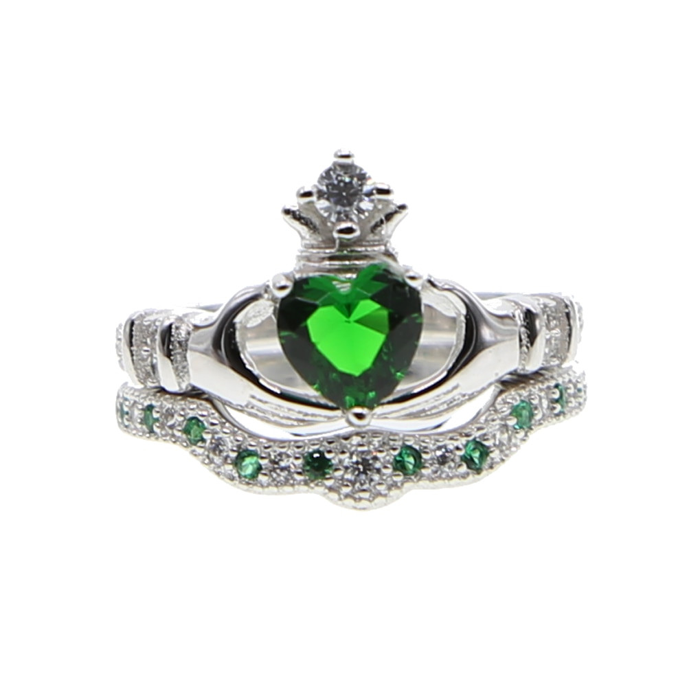 Claddagh Wedding Ring Sets
 2018 wedding engagement style heart cubic zirconia 925