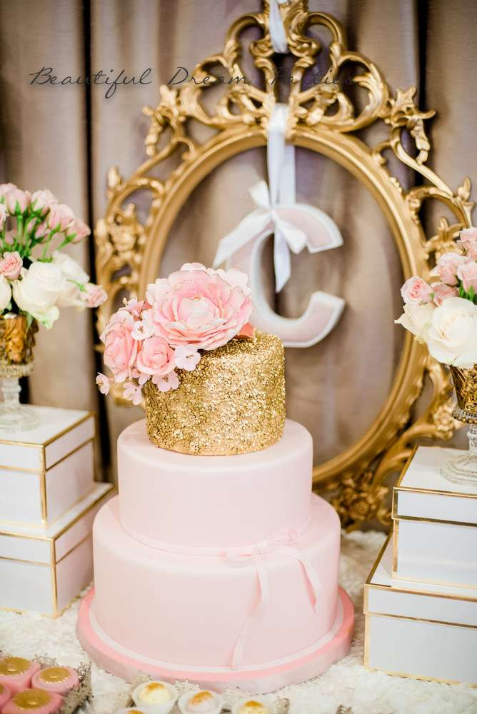 Classy Birthday Decorations
 Elegant Gold and Pink Birthday Party Ideas