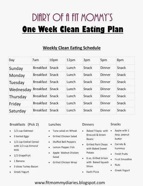 Clean Eating Diet Plan For Weight Loss
 14 day Clean Eating Meal Plan for the Whole Family