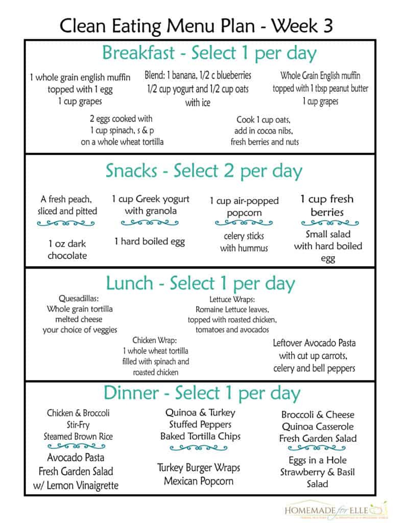 Clean Eating For A Week
 Clean Eating Meal Plan PDF with recipes your family will