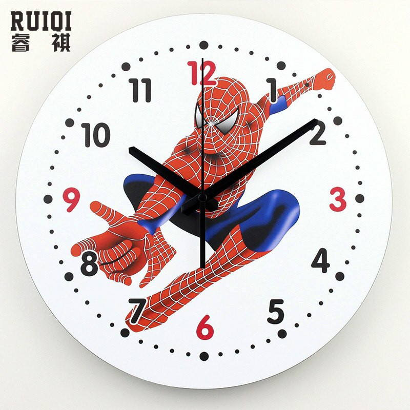 Clock For Kids Room
 spider man cartoon quite wall clock safe kids clocks for