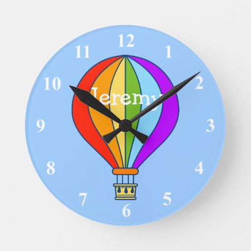 Clock For Kids Room
 Hot air balloon wall clock for kids room