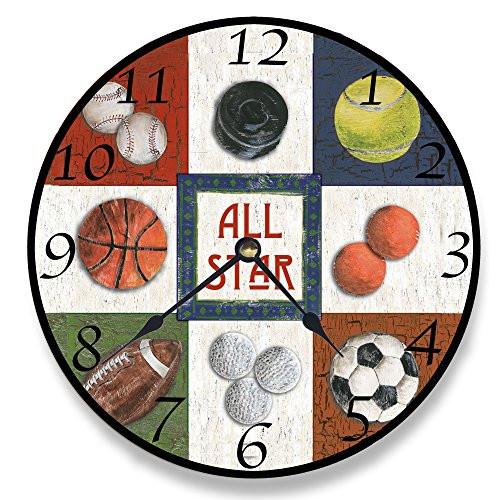 Clock For Kids Room
 The Kids Room by Stupell All Star Sports Wall Clock Home