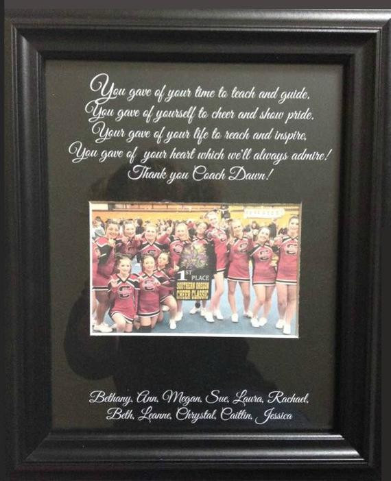 Coach Thank You Gift Ideas
 Cheer coach thank you t personalized verse picture frame