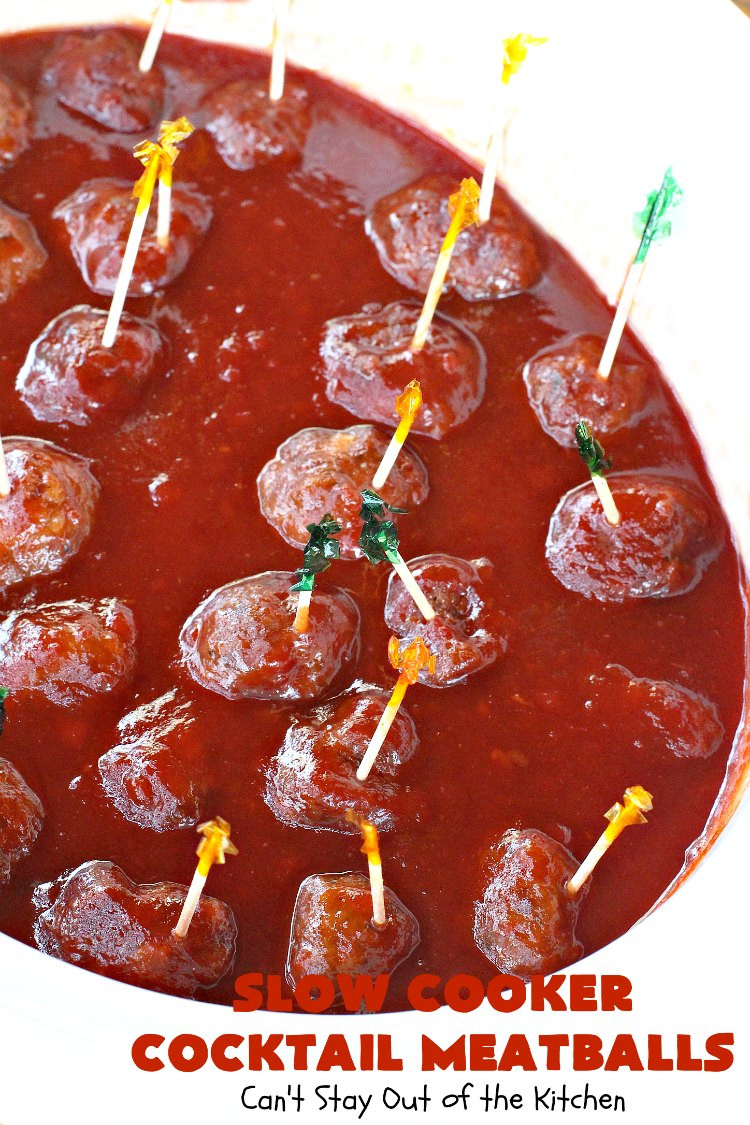 Cocktail Meatballs Grape Jelly Bbq Sauce
 Slow Cooker Cocktail Meatballs Can t Stay Out of the Kitchen