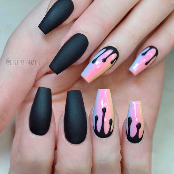 Coffin Nail Designs Matte
 Coffin Tip Nails For Every Taste
