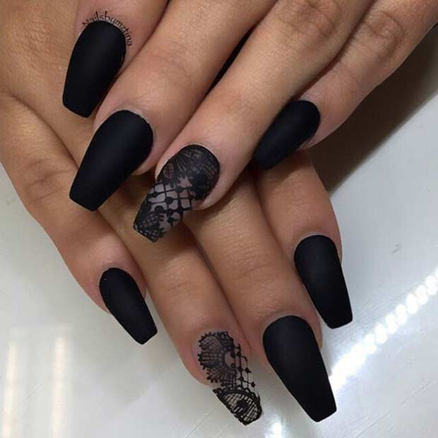 Coffin Nail Designs Matte
 31 Trendy Nail Art Ideas for Coffin Nails