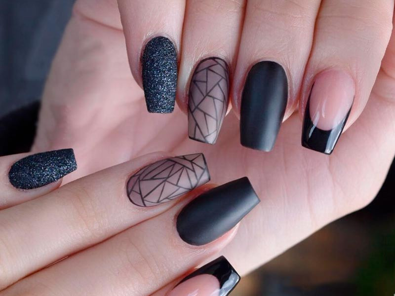 Coffin Nail Designs Matte
 Coffin Tip Nails For Every Taste