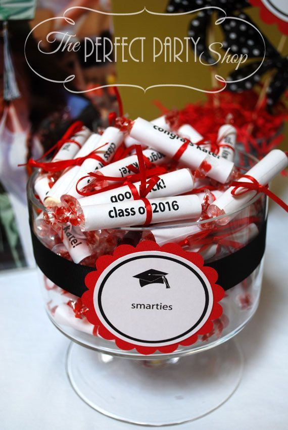 College Graduation Party Favor Ideas
 Class of 2016 Graduation Party Smarties Diploma Candy
