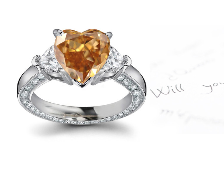 Colored Diamond Wedding Rings
 Round Brilliant Brown Diamond Engagement Ring Sz 6 18kt