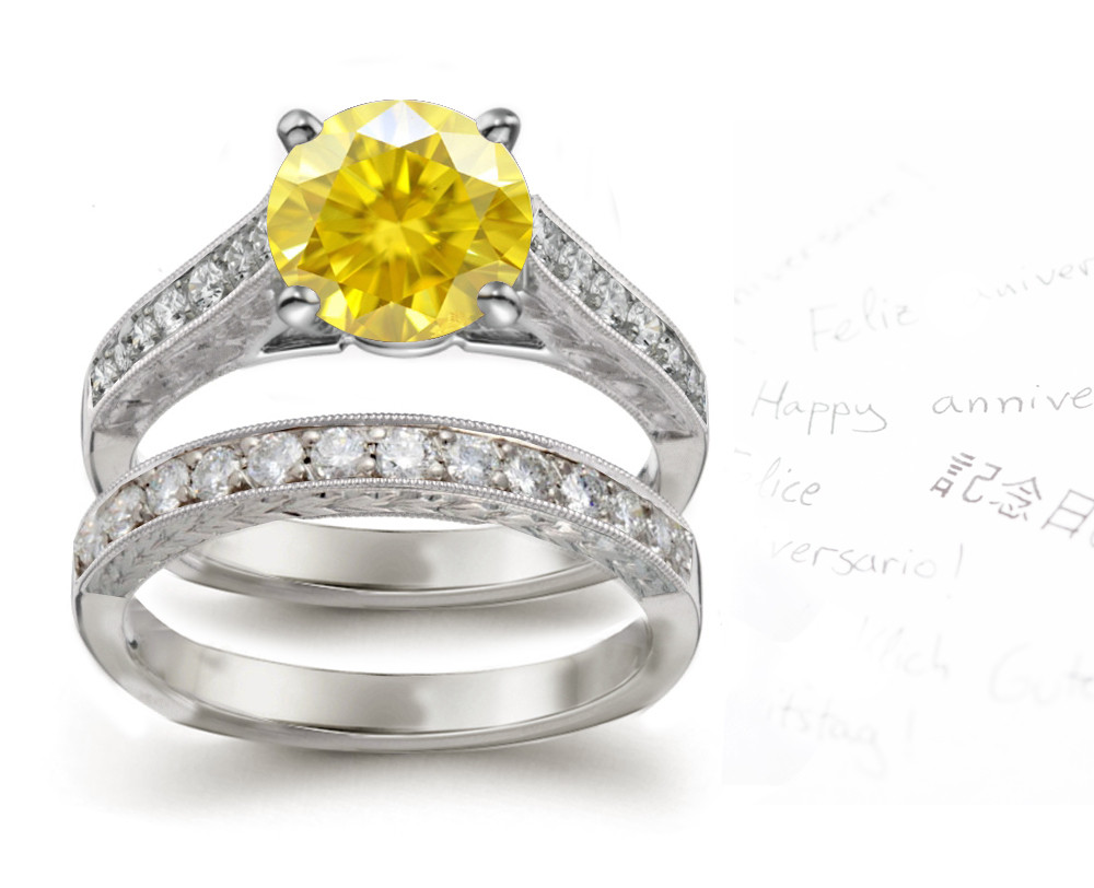 Colored Diamond Wedding Rings
 VINTAGE ANTIQUE MODERN CONTEMPORARY DESIGNER JEWELRY
