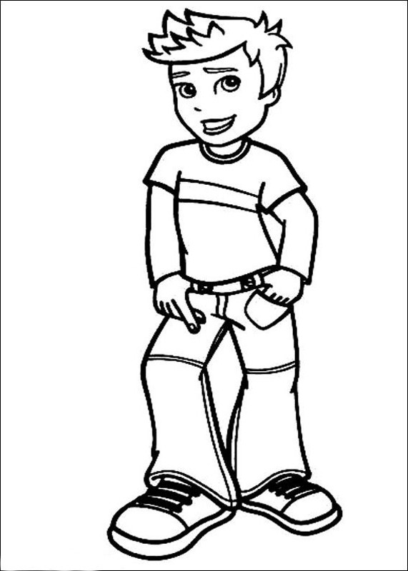 Coloring Book Pages For Boys
 worksheet of polly pocket boy character for kids