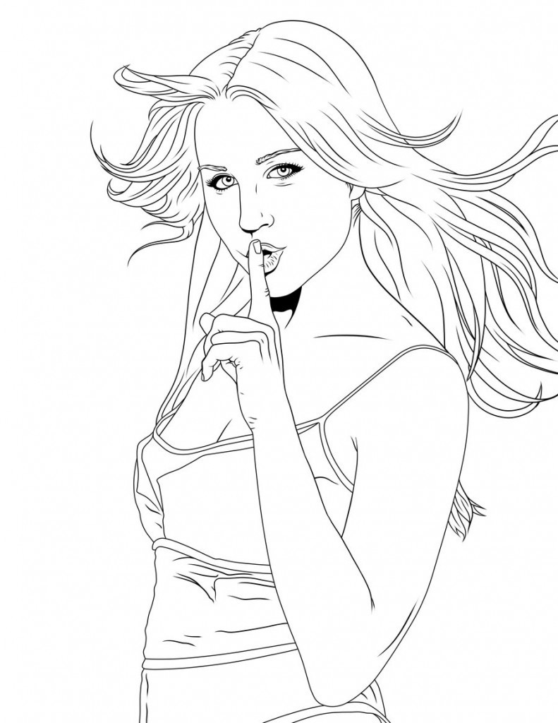 Coloring Book Pages Girls
 Realistic Girl Coloring Pages at GetColorings