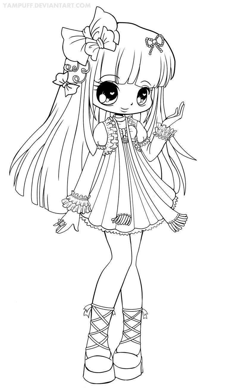 Coloring Book Pages Girls
 Chloe Lineart by YamPuff on deviantART