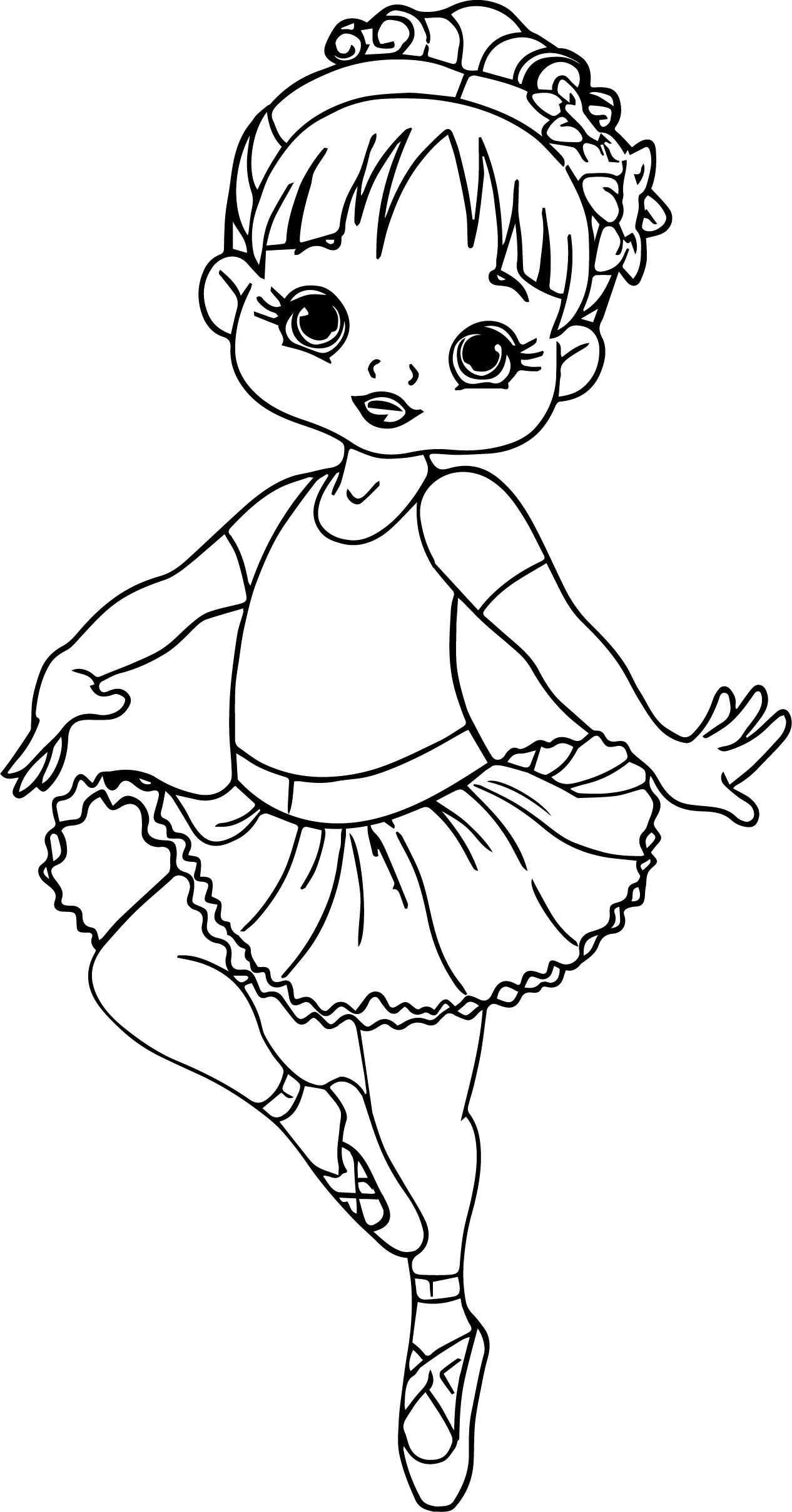 Coloring Book Pages Girls
 Ballerina Cartoon Girl Coloring Page