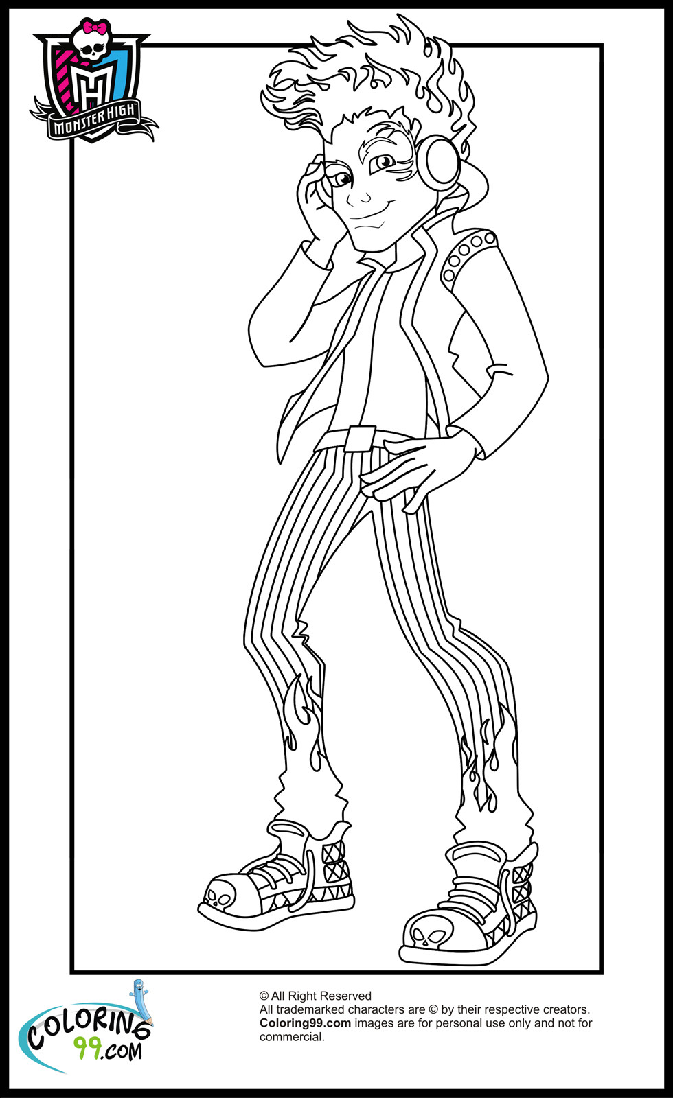 Coloring Books For Boys
 Monster High Boys Coloring Pages
