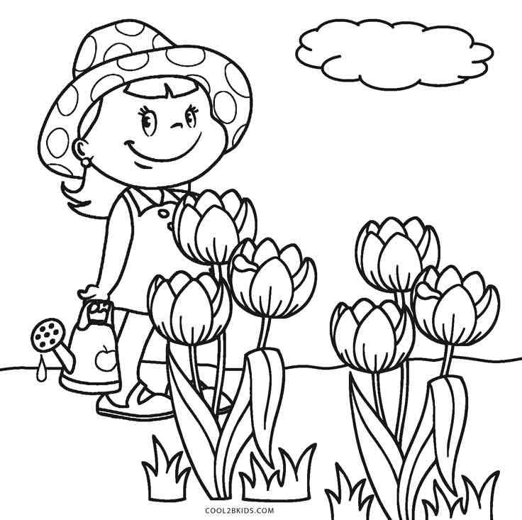 Coloring Flowers For Kids
 Free Printable Flower Coloring Pages For Kids