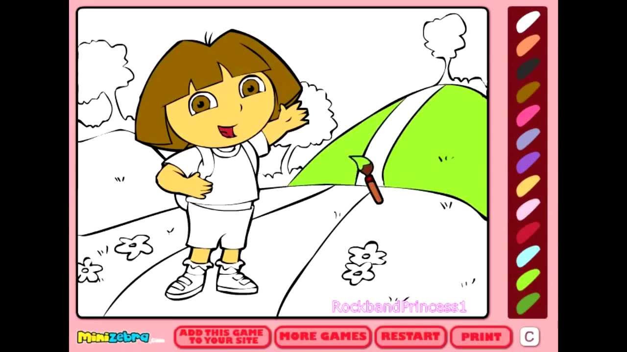 Coloring Games Kids
 Free Dora Coloring Games line Coloring Pages For Kids
