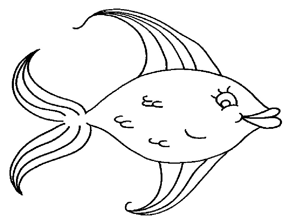 Coloring Pages Fish For Kids
 Rainbow Fish Template Coloring Home