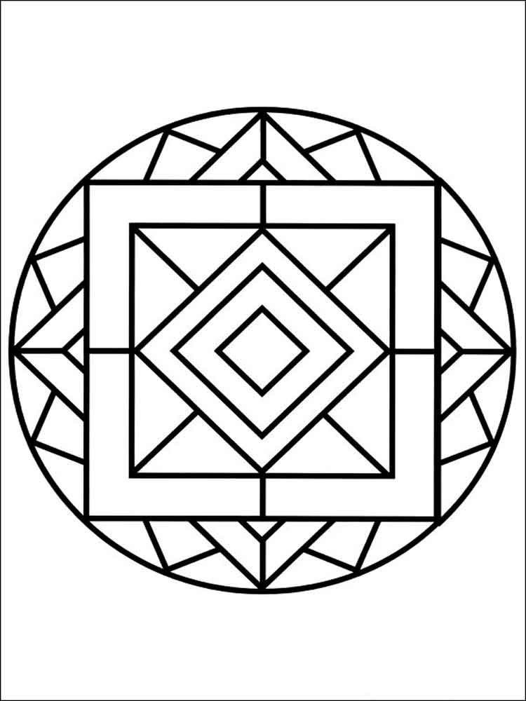 Coloring Pages For Adults Easy
 Simple mandala coloring pages for adults Free Printable