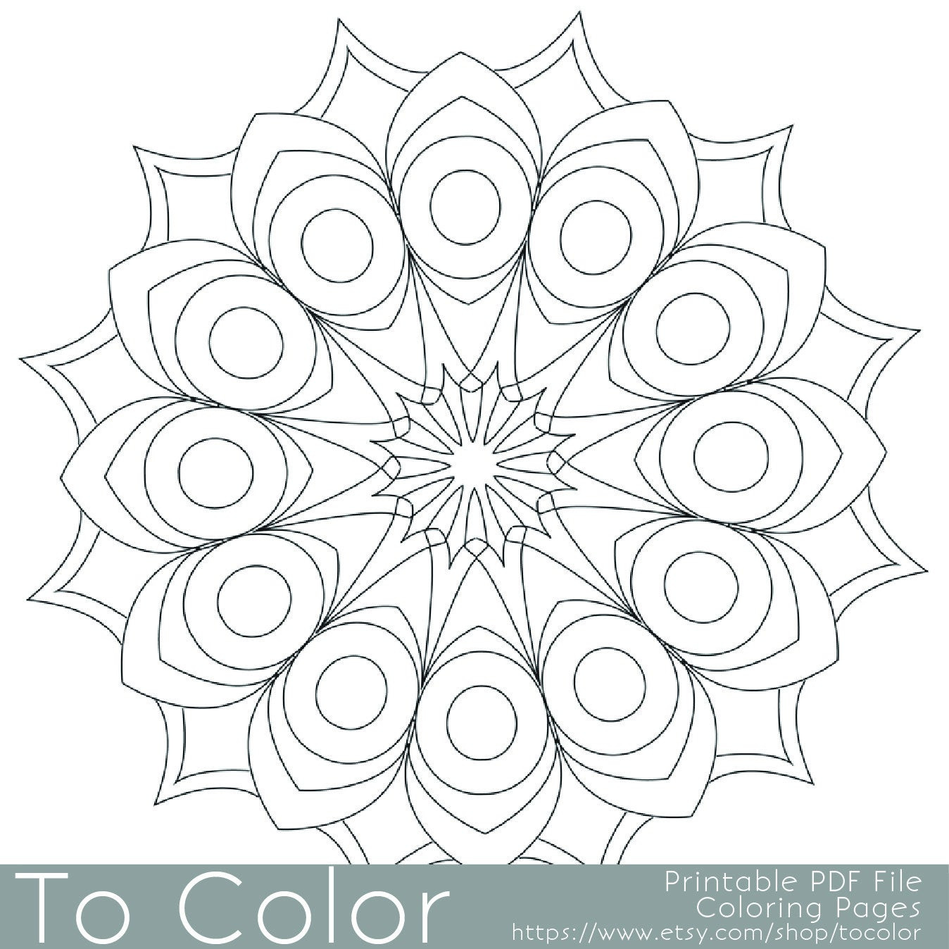 Coloring Pages For Adults Easy
 Printable Circular Mandala Easy Coloring Pages for Adults Big